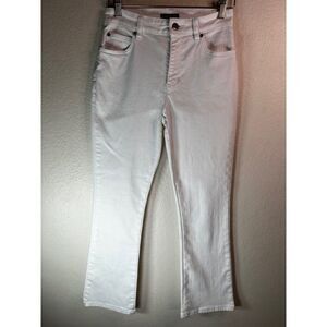 Eileen Fisher Skinny Boot Cut Jeans. White. Size 0